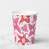 花違うスタイルハート柄 紙コップ (右)