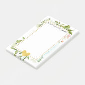 花金ゴールドの輝きのハートおよび葉 ポストイット (アングル)