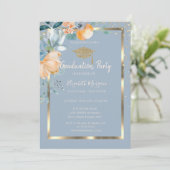 花金ゴールドグラッドキャップダスティーブルードシュー 招待状 (スタンド正面)