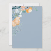 花金ゴールドグラッドキャップダスティーブルードシュー 招待状 (裏面)