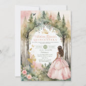 花金ゴールドピンクピーチキンセニェラ15アノス 招待状 (正面)