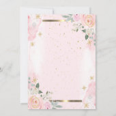 花金ゴールドフレームピンクローゼリタイアメント 招待状 (裏面)