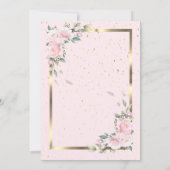 花金ゴールドフレーム退職パーティー 招待状 (裏面)