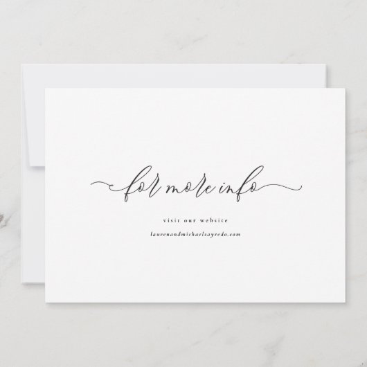 花開いたスクリプトの延期された日付の変更 案内状 (裏面)