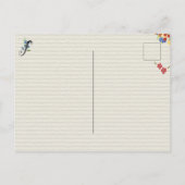 花開いた水彩幸せな母の日 ポストカード (裏面)