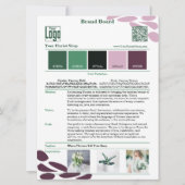 花開くアイデンティティー： フラワーブランドのムードボードカード 招待状 (正面)