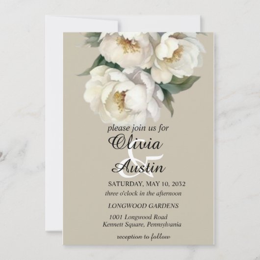 花開くスタート 招待状 (正面)