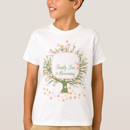 花開くファミリーツリー Tシャツ (正面)