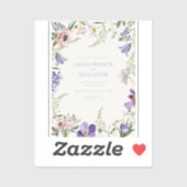 花開くロマンス:水彩フローラ結婚ズ シール (シート)