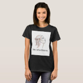 花開く人 ラインアート 女性用Tシャツ | Tシャツ (正面フル)