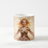 花開く光と優雅なファンタジーマグ コーヒーマグカップ (中央)