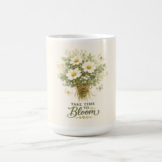 花開く時を待って | ブーケデザイン コーヒーマグカップ (中央)