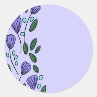 「花開く美しい:フローラステッカー集」 ラウンドシール