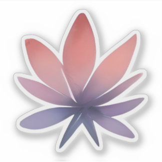 花開く華やぎ: グラデーションの植物的なエレガンス シール