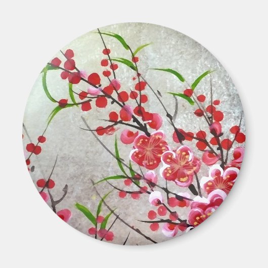 花開く金ゴールド マグネット (正面)