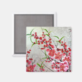 花開く金ゴールド マグネット (正面/裏面)