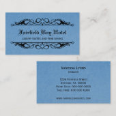 花開エレガントいた名刺ブルー 名刺 (正面/裏面)