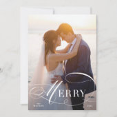 花開フォーマルいたスクリプト休日のフォトカード シーズンカード (正面)