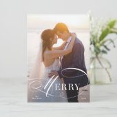 花開フォーマルいたスクリプト休日のフォトカード シーズンカード (スタンド正面)