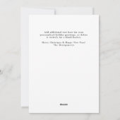 花開フォーマルいたスクリプト休日のフォトカード シーズンカード (裏面)