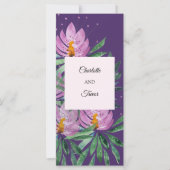 花開花バイオレットオリジナルアートワークウォーター色 カード (正面)