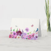 花開花写真ハッピーバースデー カード (裏面)