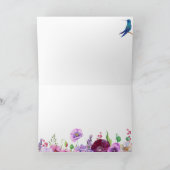 花開花写真ハッピーバースデー カード (内部)