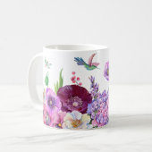 花開花写真名前をカスタムする コーヒーマグカップ (正面左)