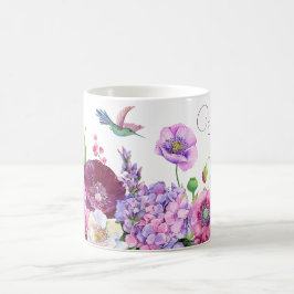花開花写真名前をカスタムする コーヒーマグカップ