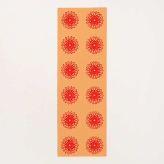 花開花幾何学曼荼羅両面 ヨガマット (裏面)