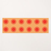 花開花幾何学曼荼羅両面 ヨガマット (正面(横))