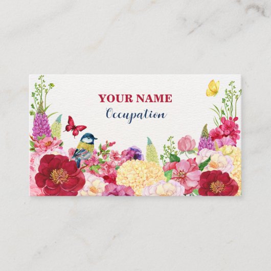 花開花蝶 名刺 (正面)