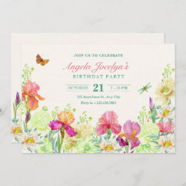 花開花誕生日 招待状