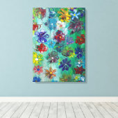 花開花 キャンバスプリント (インサイチュ (ウッドフロア))