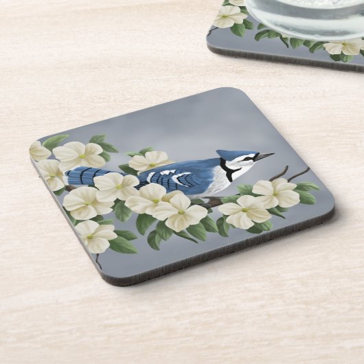 花間のアオカケス コースター (左側)