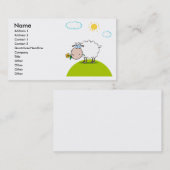 花間抜けのある丘の羊 名刺 (正面/裏面)