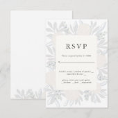 花隅のエレガントなウェディング返信デザイン 出欠カード (正面/裏面)