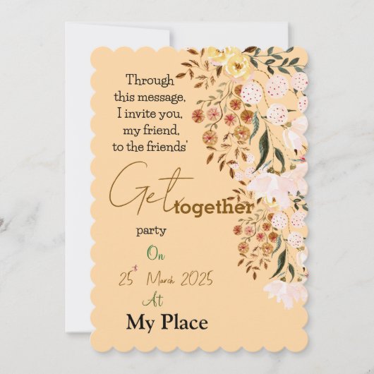 花集まり 招待状 (正面)