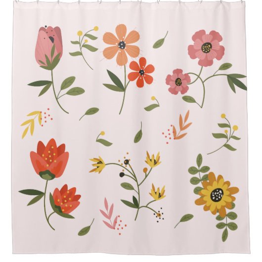 花集 シャワーカーテン (正面)