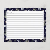 花離れフローラ植物模様レシピカード (裏面)