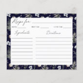 花離れフローラ植物模様レシピカード (正面)