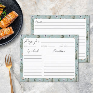 花離れフローラ植物模様レシピカード