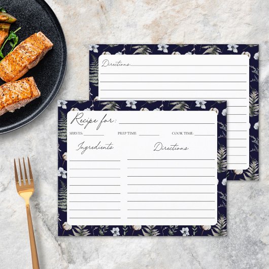 花離れフローラ植物模様レシピカード