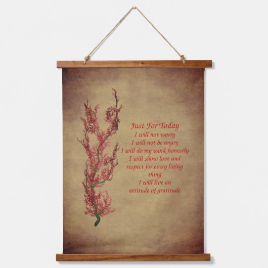 花霊気今日だけ感動的 吊り下げ型タペストリー (正面)