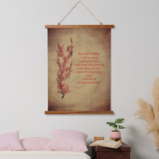 花霊気今日だけ感動的 吊り下げ型タペストリー (寝室)