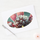 花霜の降りた 楕円形シール (封筒)