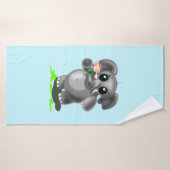 花青バスタオル付き小象 バスタオル (バスタオル)