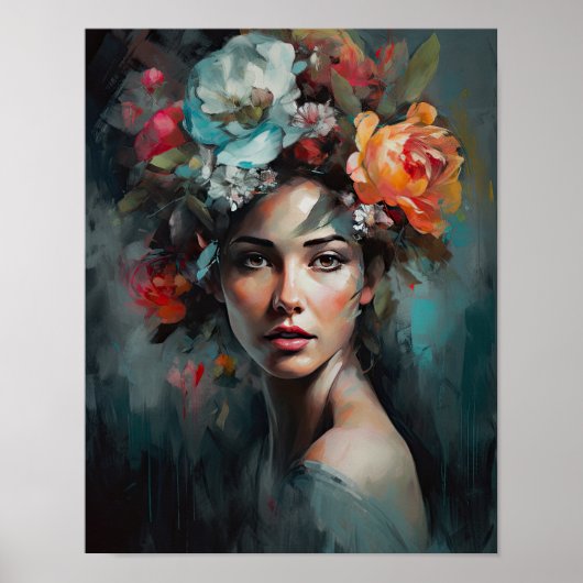花頭芸術ポスター付きプリント ポスター (正面)