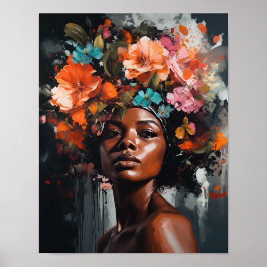 花頭芸術ポスター付きプリント ポスター (正面)