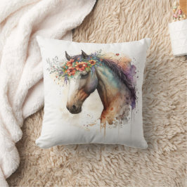 花顔付き馬リース クッション
